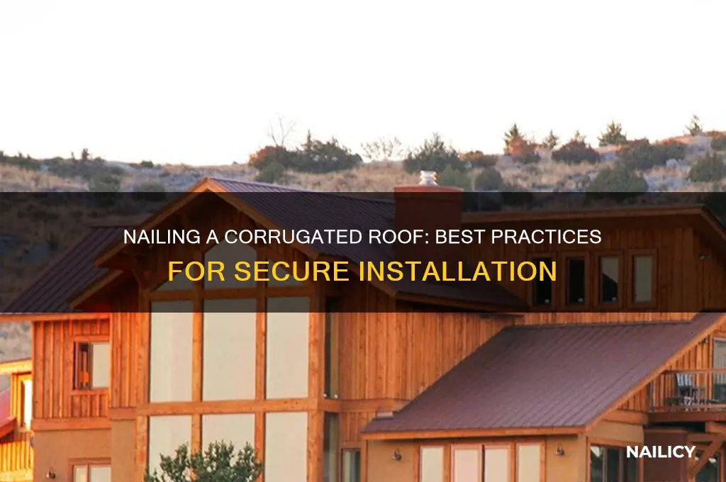 where do you nail a corrugated roof