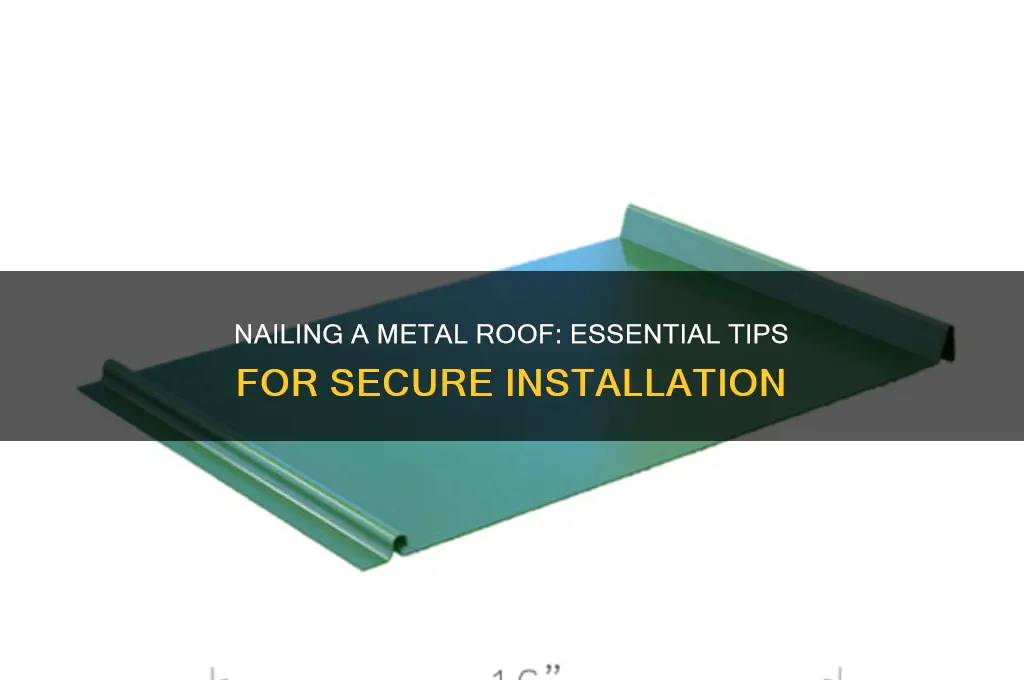 where do you nail a metal roof
