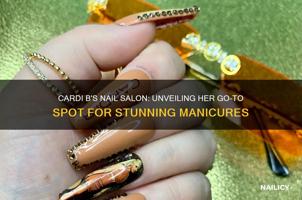 where does cardi b do her nails