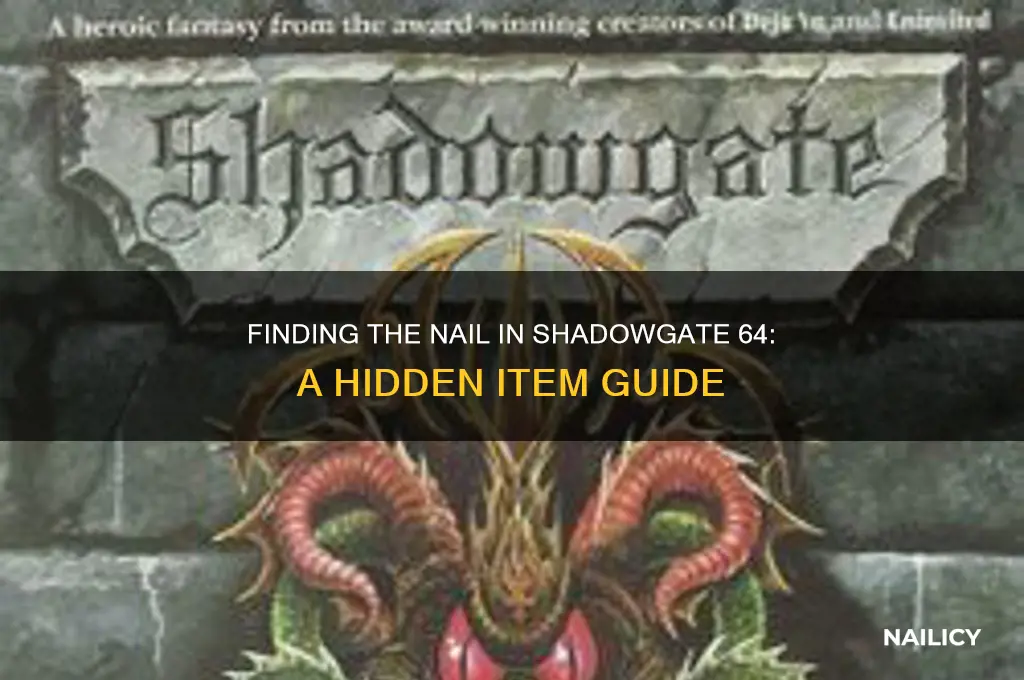 where is the nail in shadowgate 64