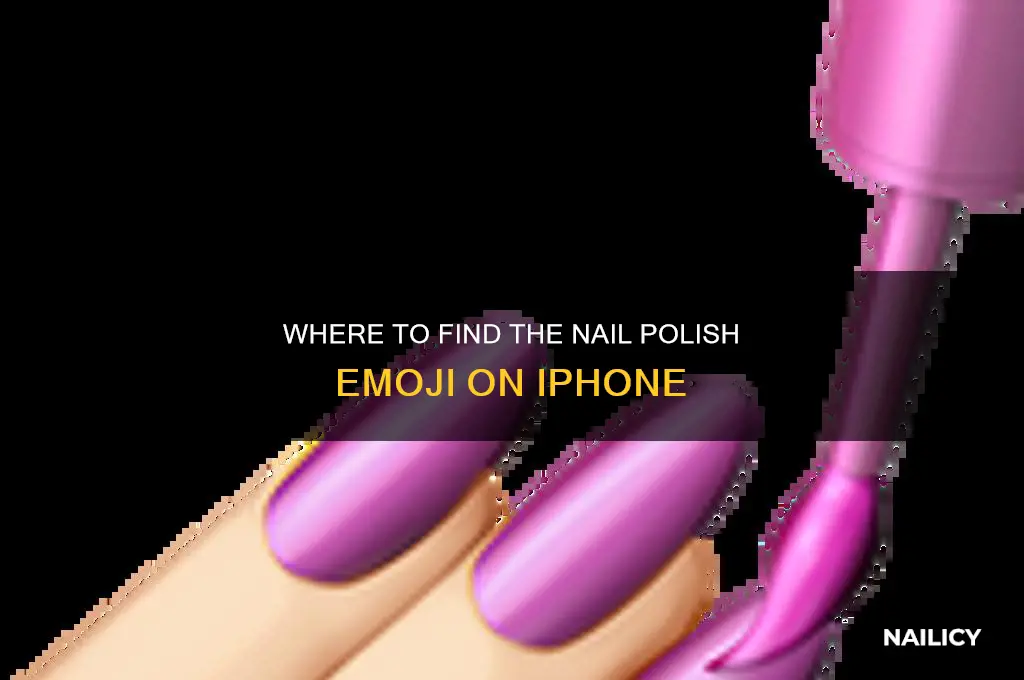where is the nail polish emoji located on iphone
