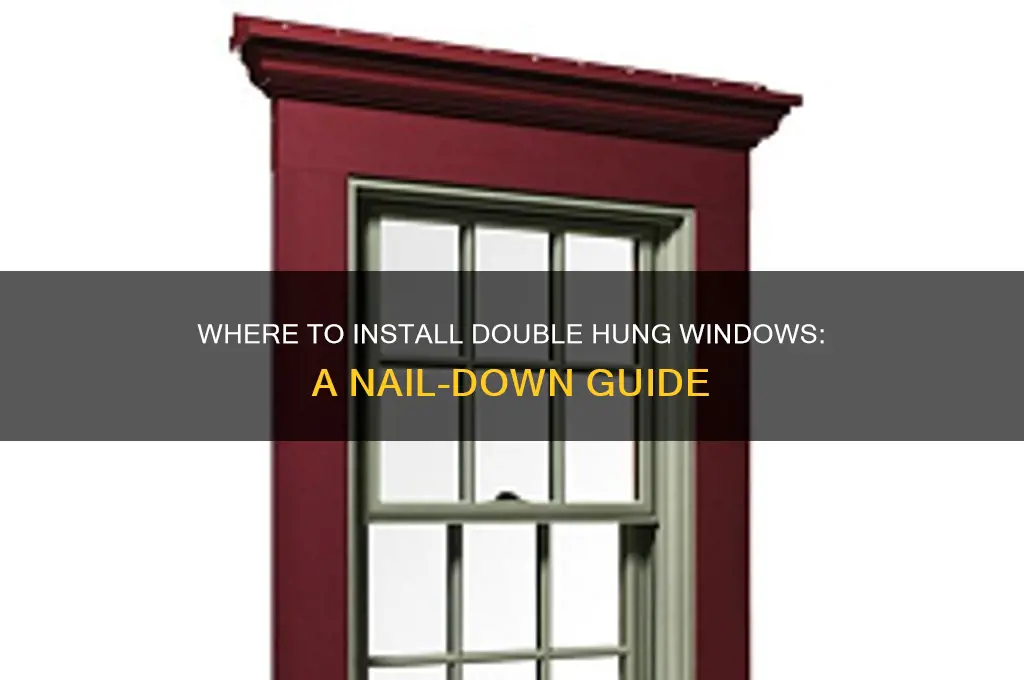 where nail double hung windows