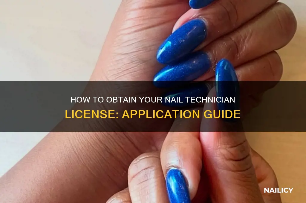 where to apply for nail technician license