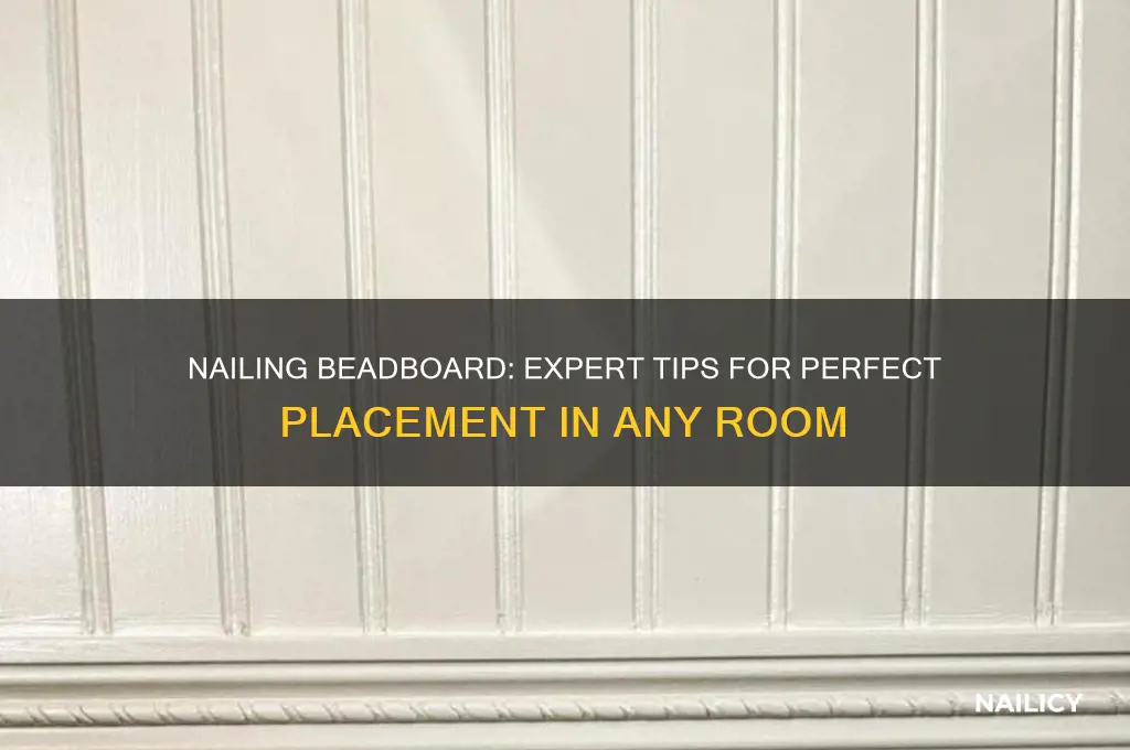 where to nail beadboard