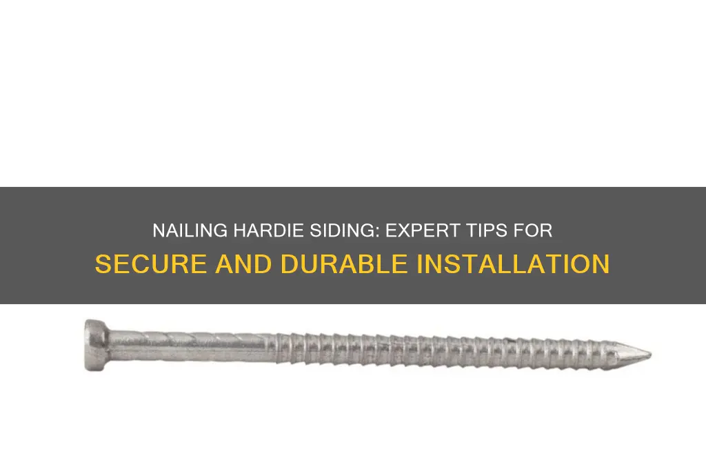 where to nail hardie siding