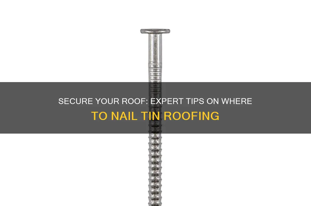 where to nail tin roofing