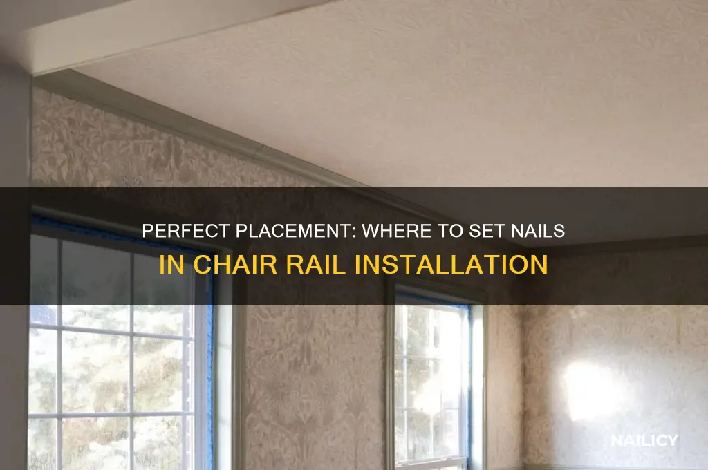 where to set nail in chair rail