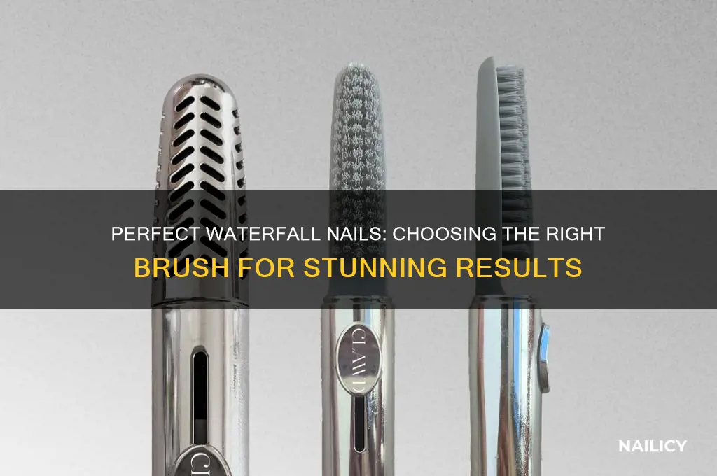 which brush for waterfall nails