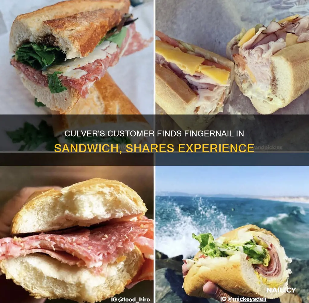 which culvers had a finger nail discovered in a sandwich