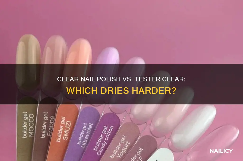 which dries harder testers clear or clear nail polish
