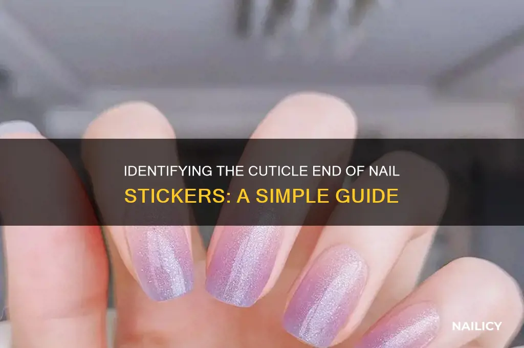 which end of nail sticer is cuticle end