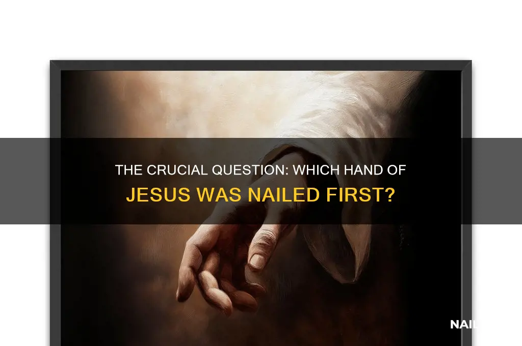 which hand of jesus was nailed first
