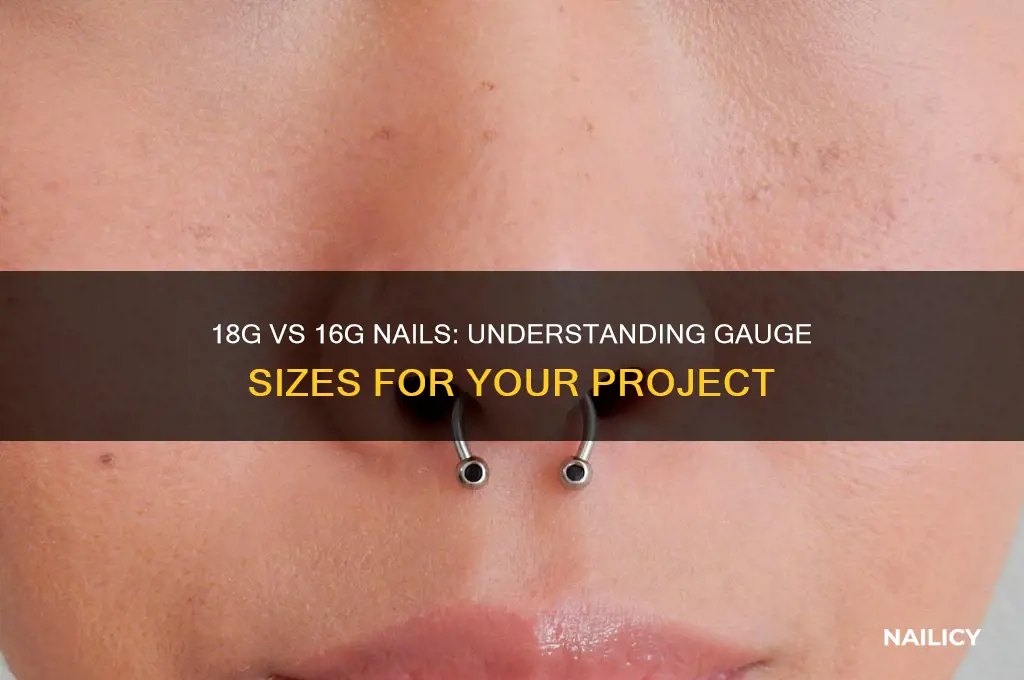 which is bigger 18g or 16g nails