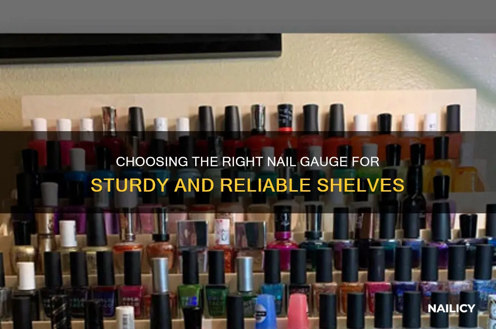 which kind of nail gauge best for shelves