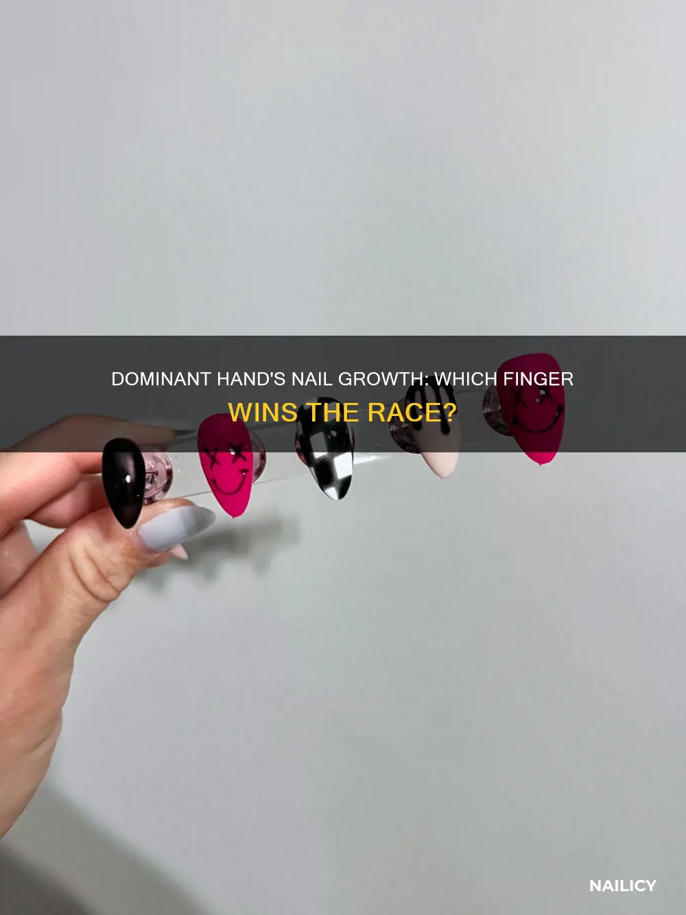 which nail on the dominant hand grows faster
