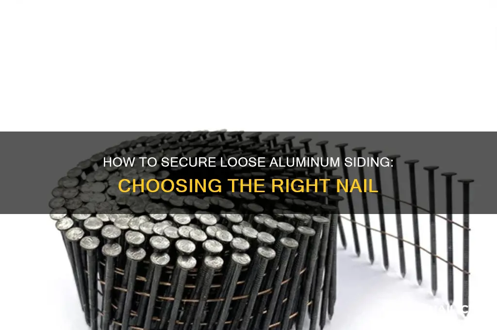 which nail to attach loose aluminum siding