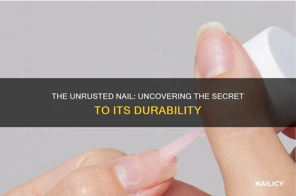 which of the nails did not rust