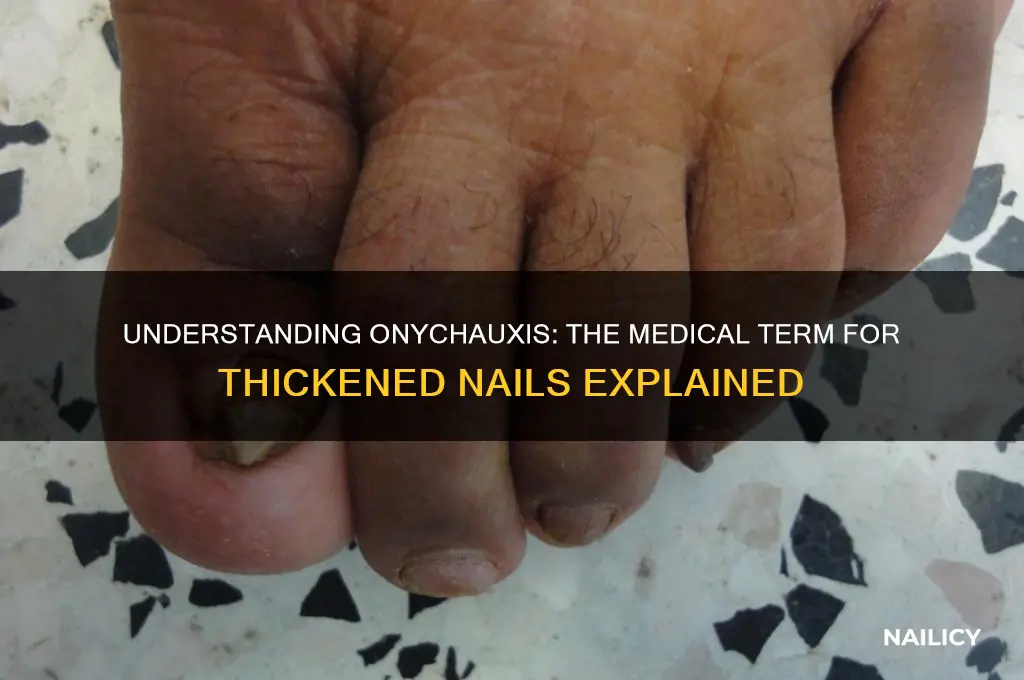 which term refers to the thickening of nails