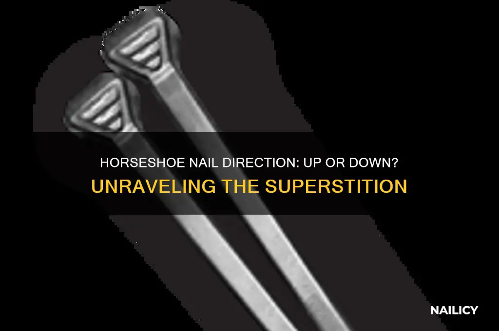 which way does a horseshoe nail face