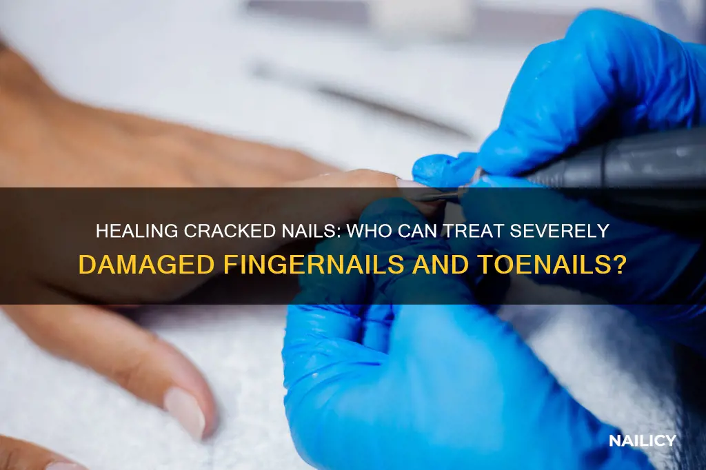 who treats finger and toe nails that are severly cracked