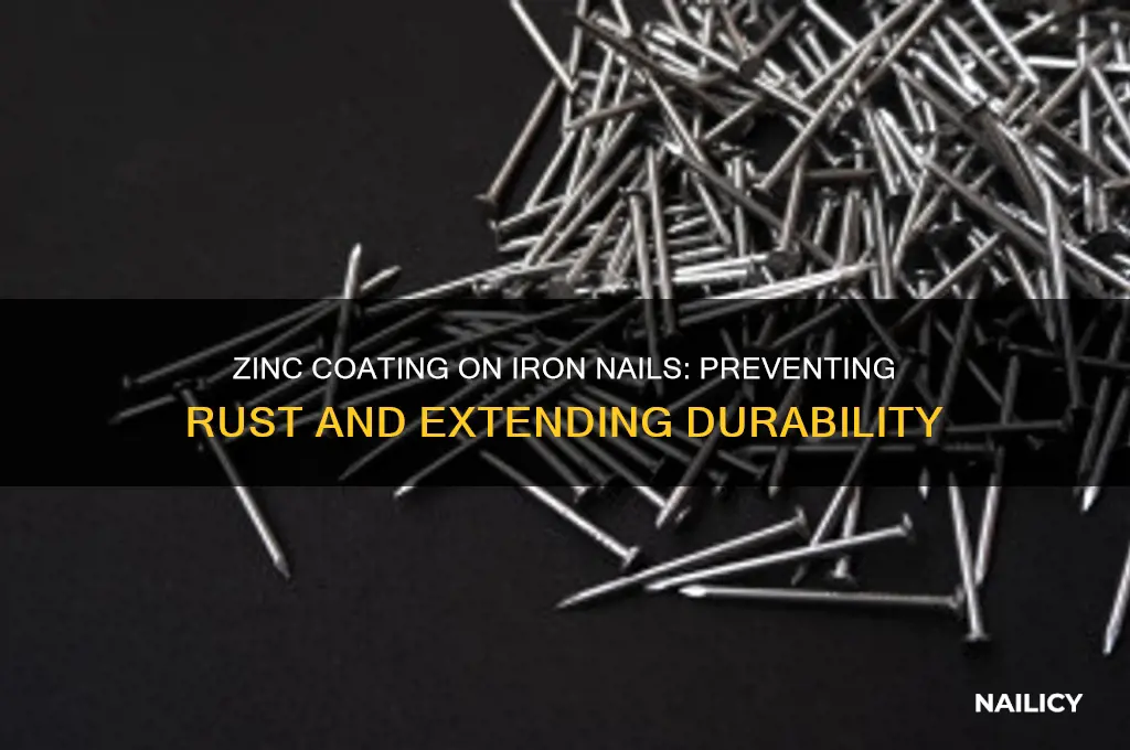 why are iron nails coated with zinc