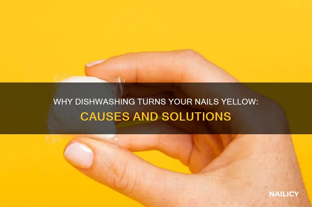 why are m nails yellow from washing dishes