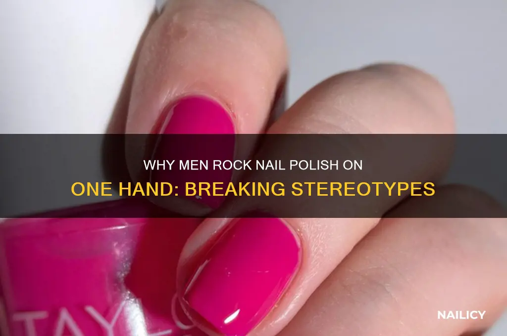 why are men wearing nail polish on one hand