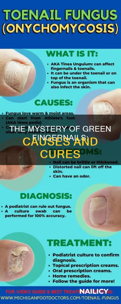 why are my finger nails green