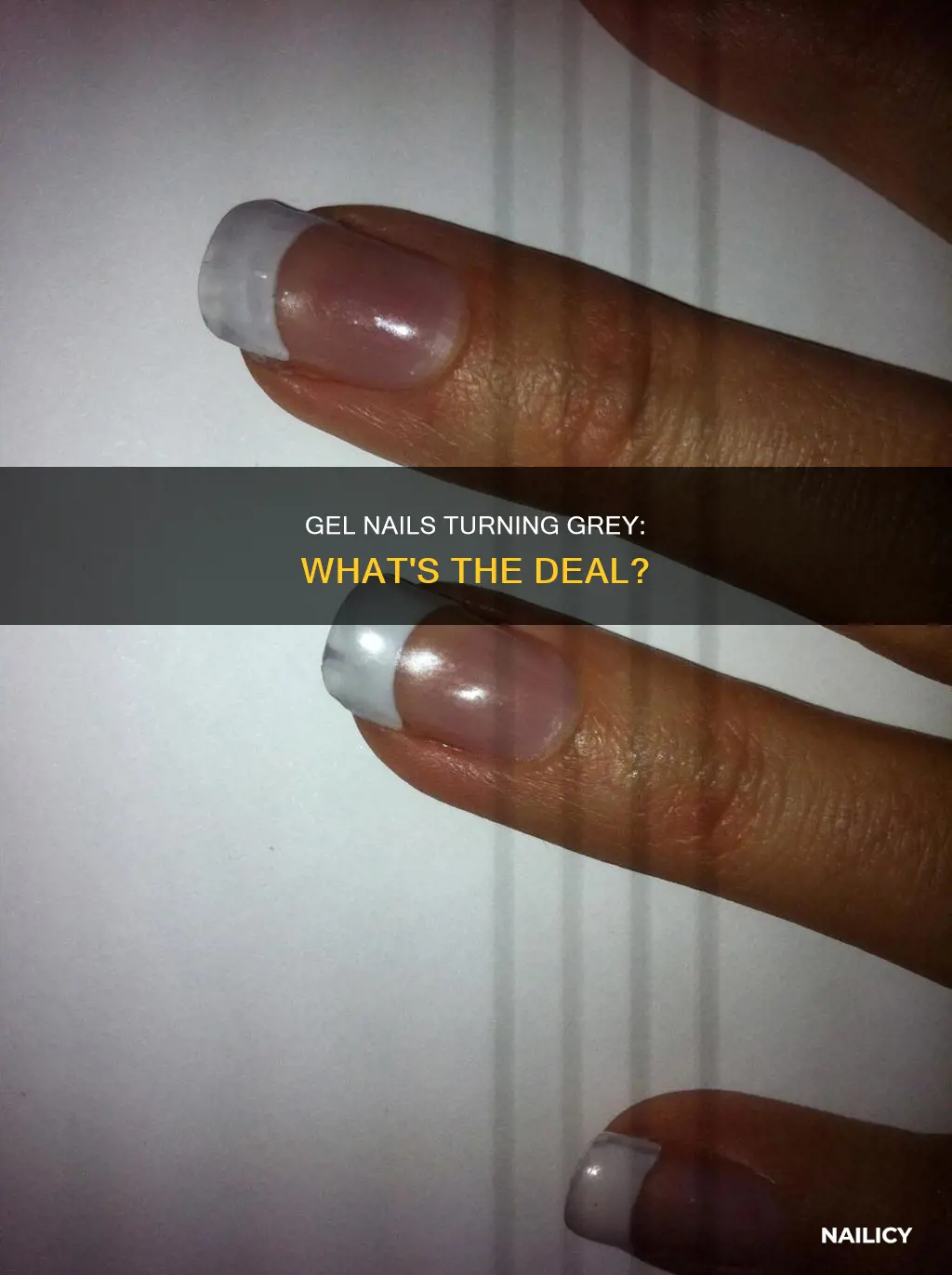 why are my gel nails turning grey