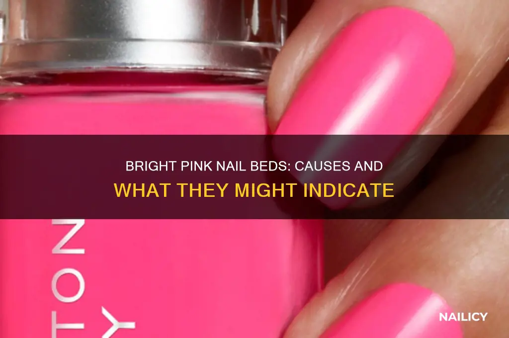 why are my nail beds bright pink