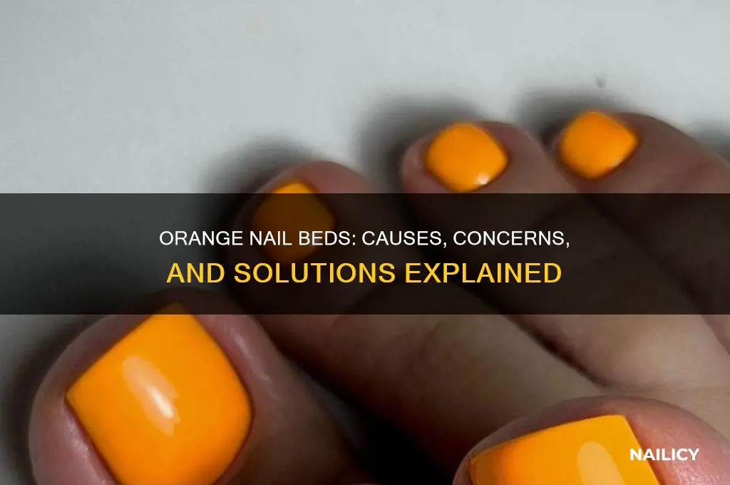 why are my nail beds turning orange