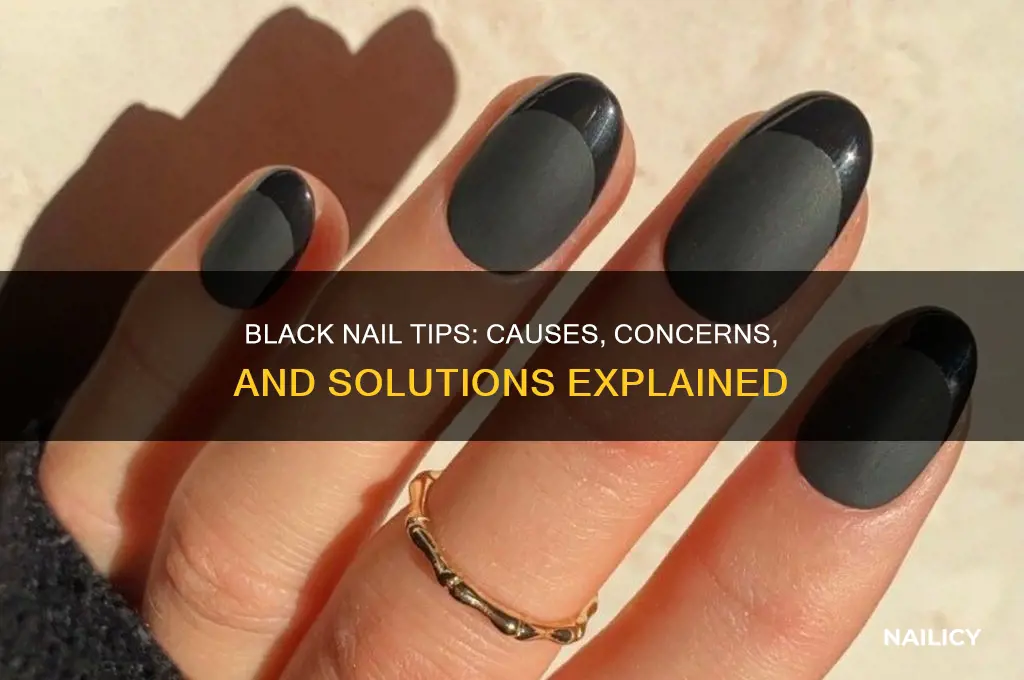 why are my nail tips turning black