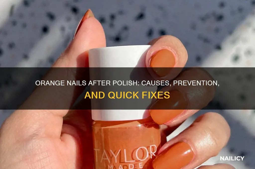 why are my nails orange after nail polish