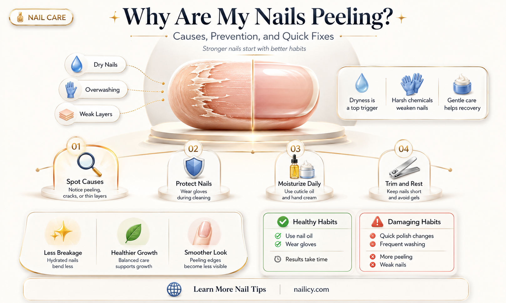 are my nails peeling off