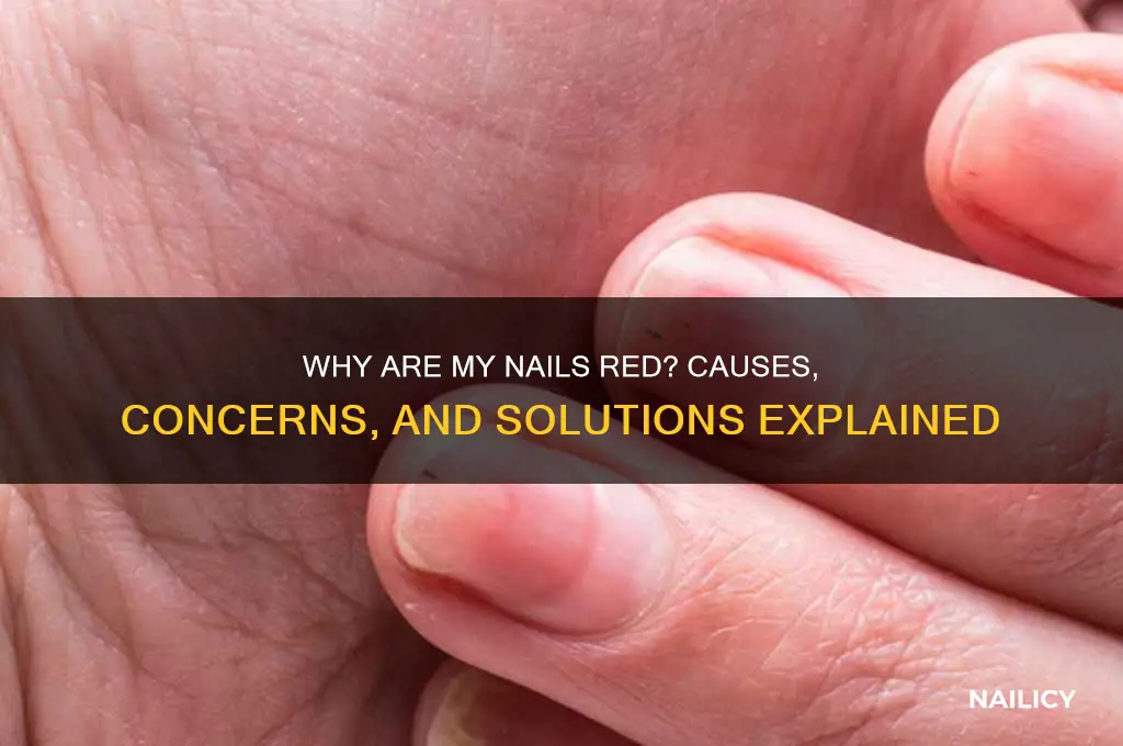 why are my nails red