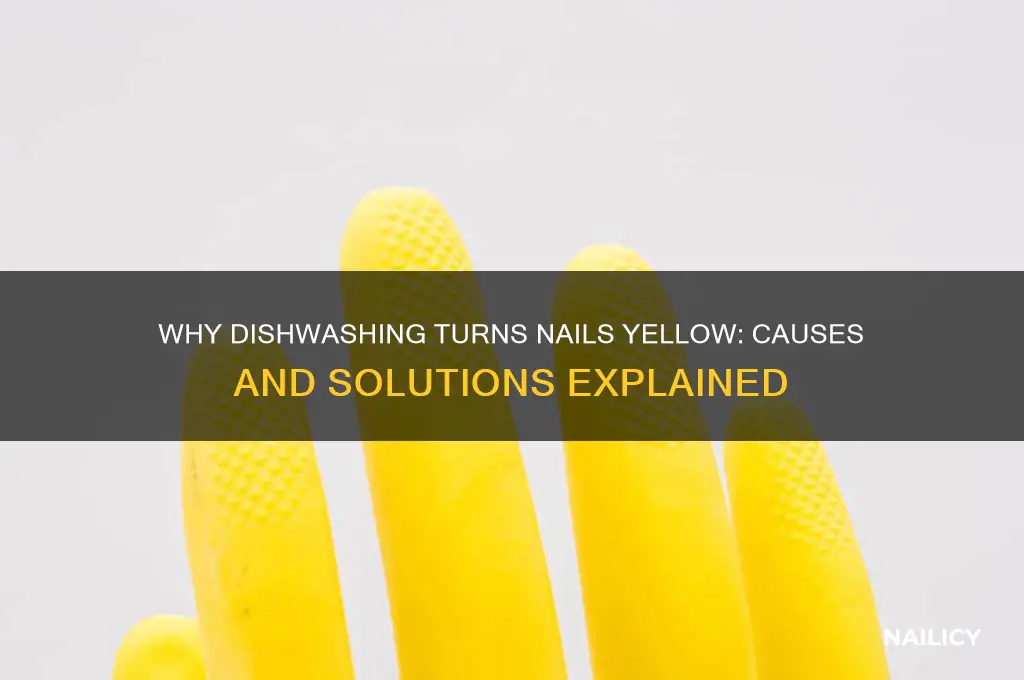 why are my nails yellow from washing dishes