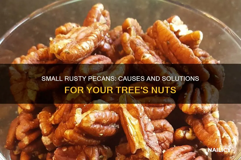 why are my pecans small rusty nail
