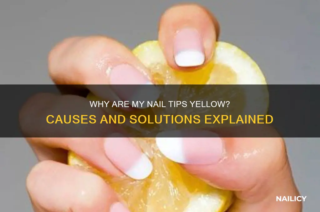 why are nail tips yellow