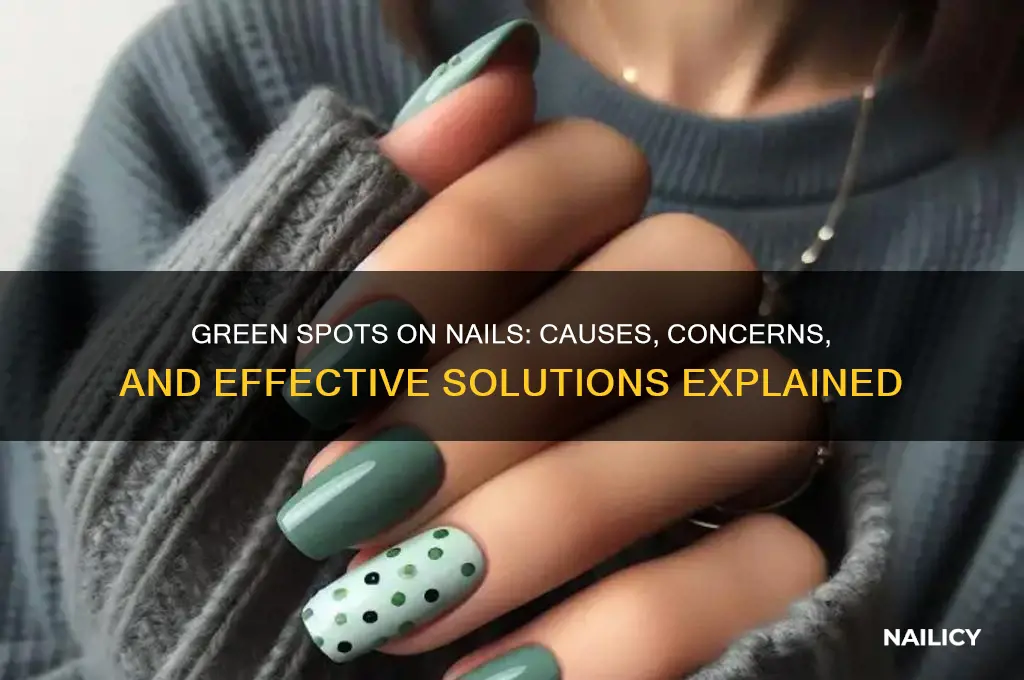 why are there green spots on my nails