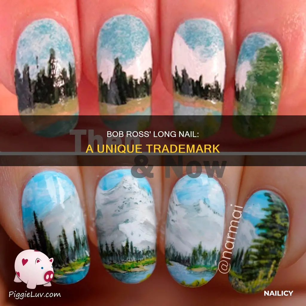 why did bob ross have a long nail