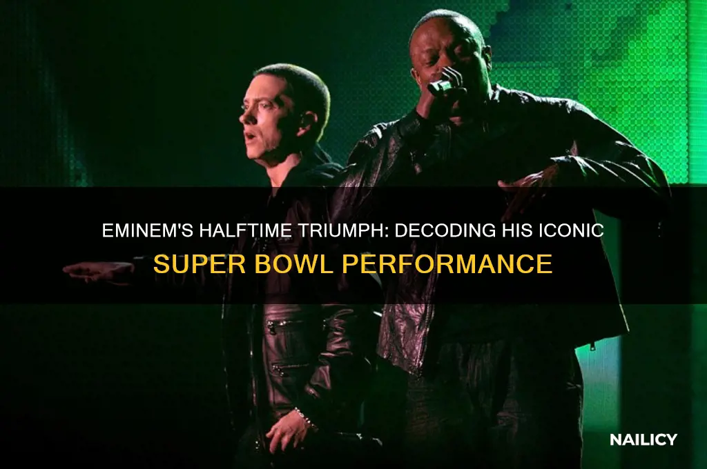 why did eminem nail in the halftime show