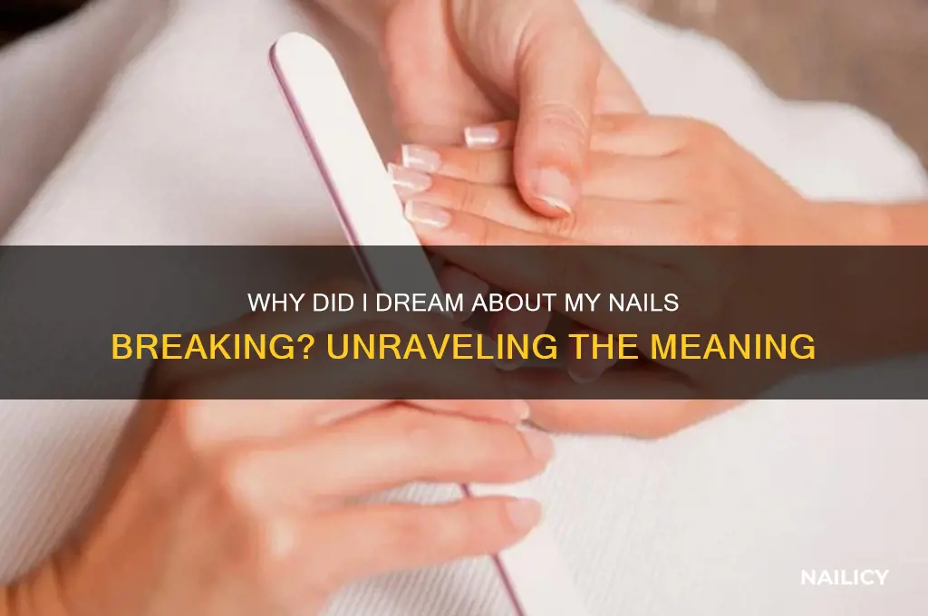 why did i dream about my nails breaking