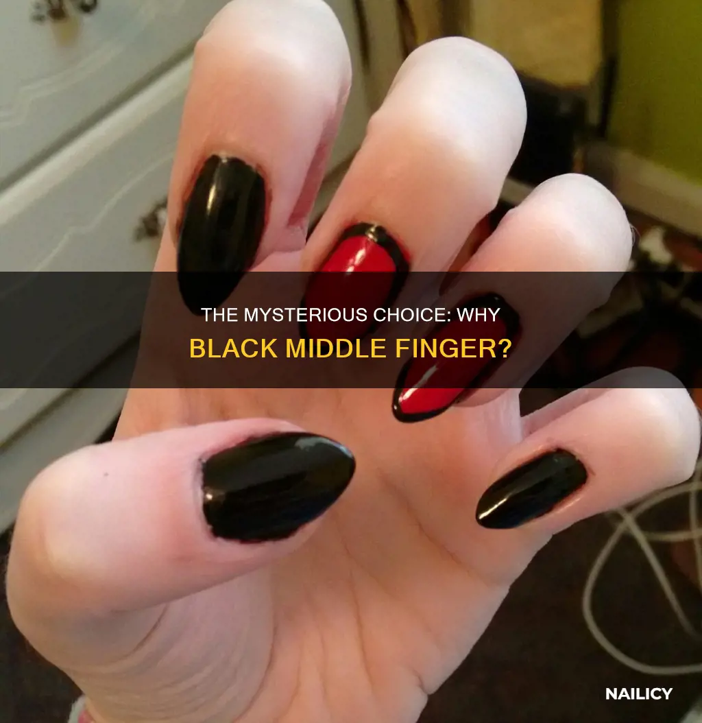 why did my friend paint her middle finger nail black