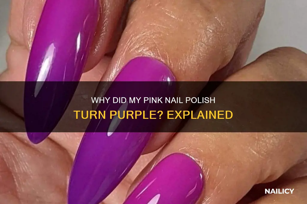 why did my pink nail polish turn purple
