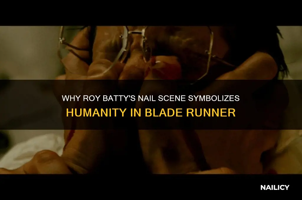 why did roy batty stick the nail