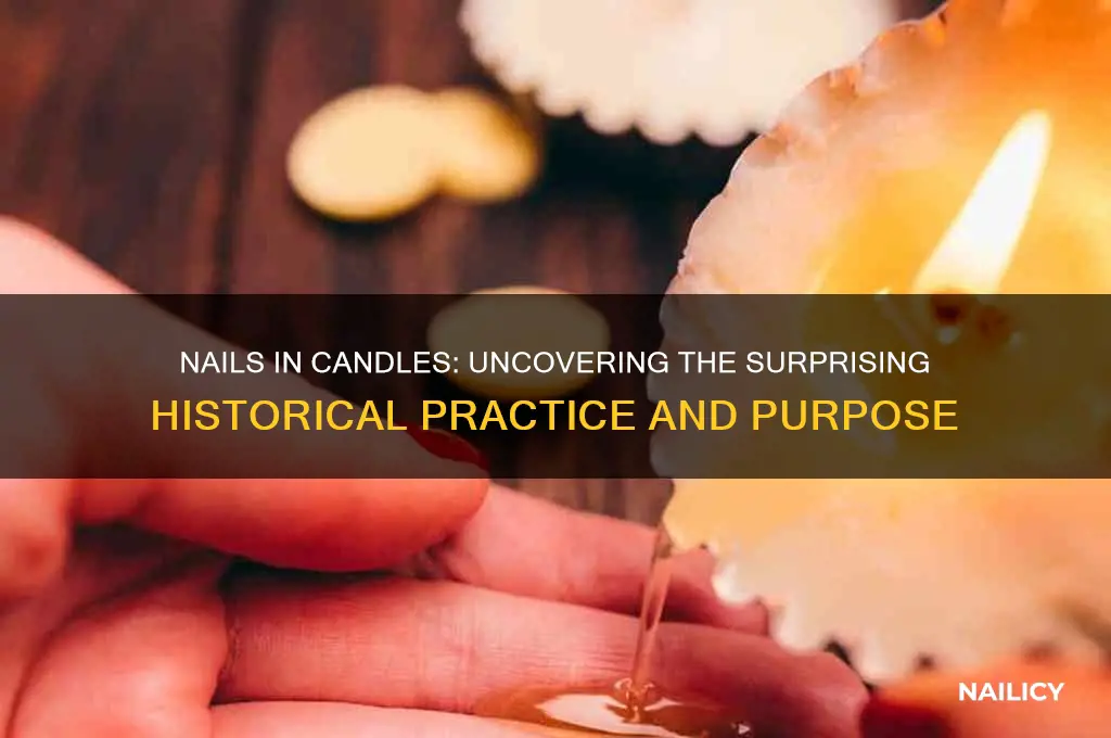 why did they put nails in candles