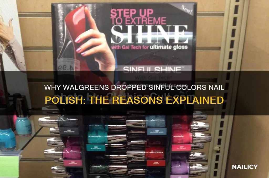 why did walgreens stop carrying sinful colors nail polish
