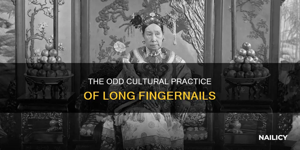 why do chinese have one long finger nail