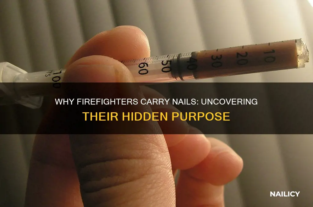 why do firefighters carry nails