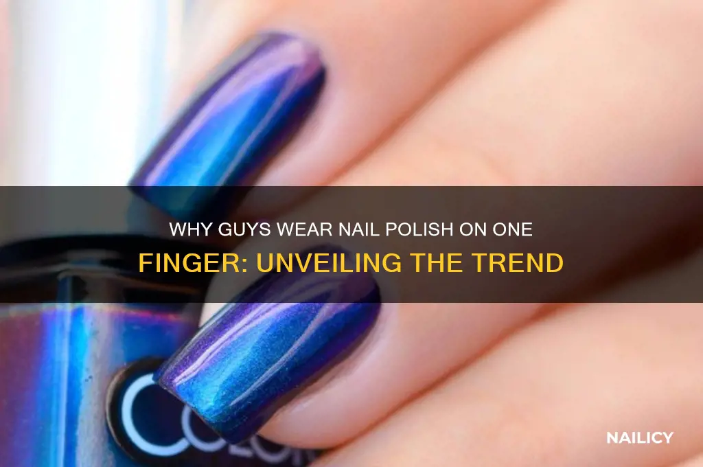 why do guys wear nail polish on one finger